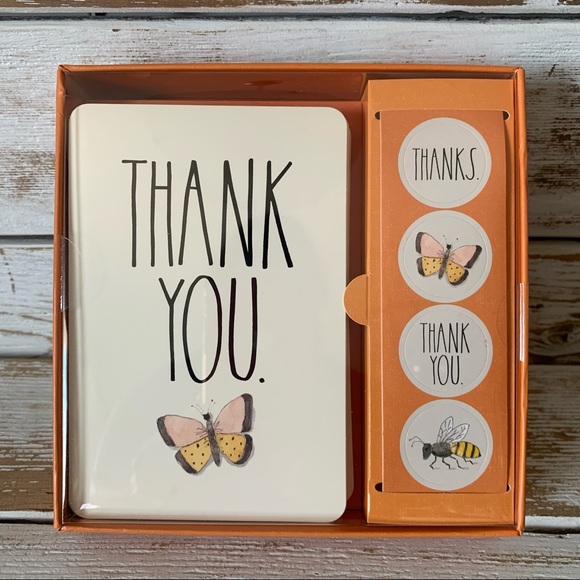 Rae Dunn Other - Rae Dunn Thank You Note Cards Butterfly
